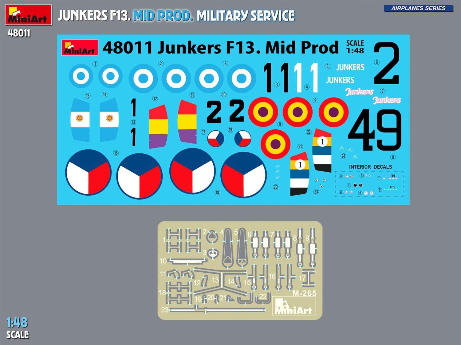 MiniArt - 1/48 Junkers F13. Mid Prod. Military Service