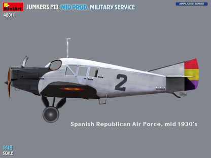 MiniArt - 1/48 Junkers F13. Mid Prod. Military Service