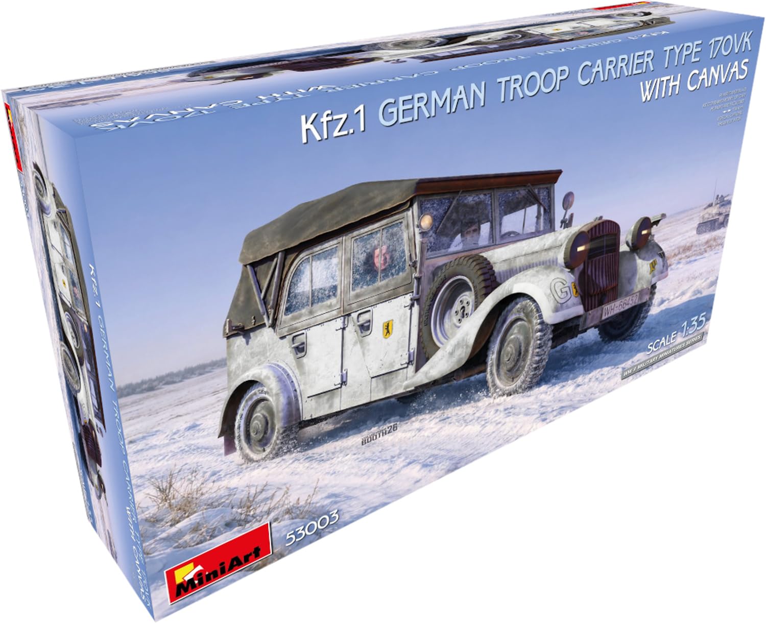 MiniArt - 1/35 Kfz.1 German Troop Carrier Type 170vk W/canvas