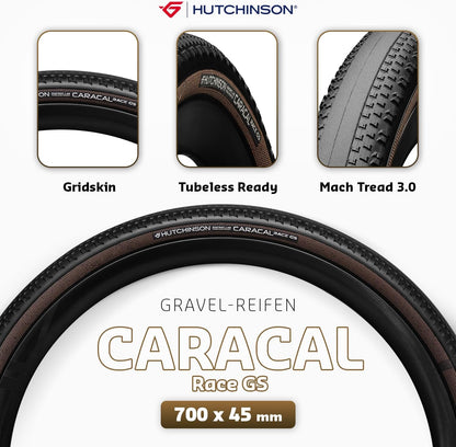 Caracal Race Gridskin TR (Black, 700 x 45, TR, FB, MT3)