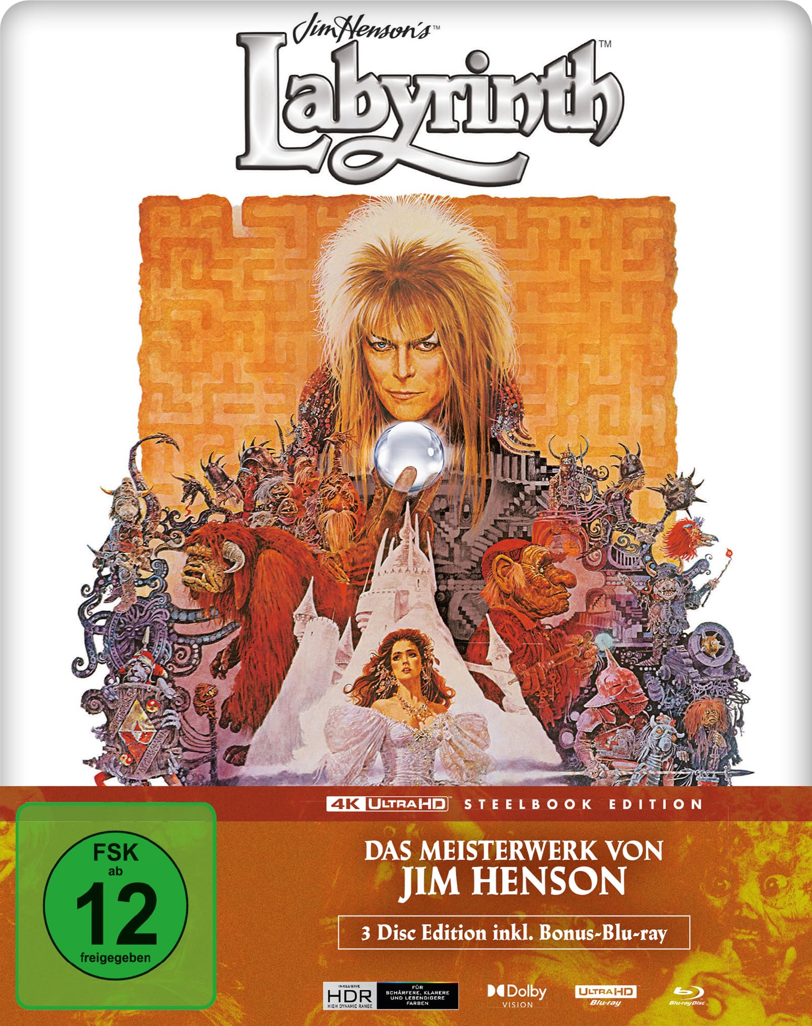 Die Reise ins Labyrinth (Steelbook, 4K-UHD+2 Blu-rays