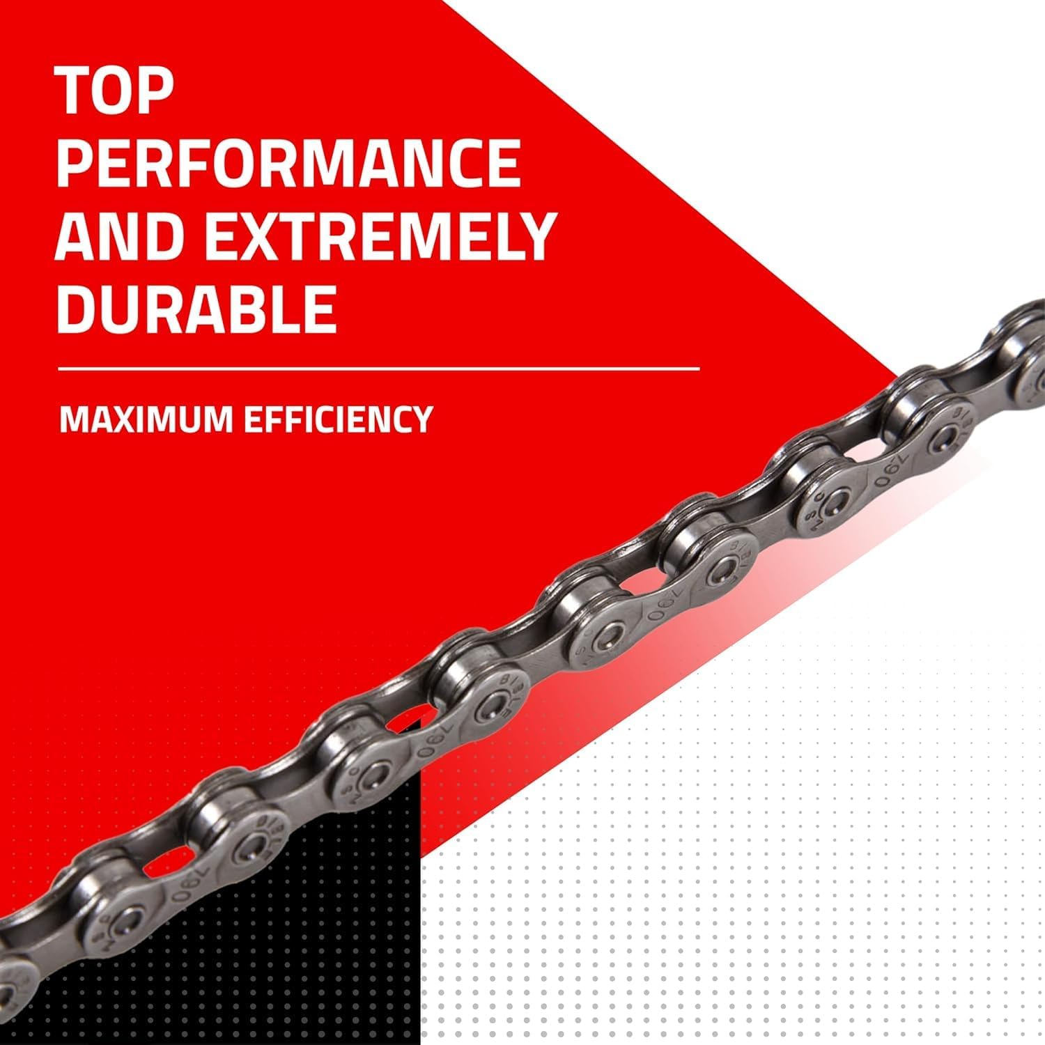 Clarks Standard Bike Chain - Single Speed to 12 Speed Size Durable, Lightweight Bike Chains for Hybrid Gear Systems on MTB and Road Bikes