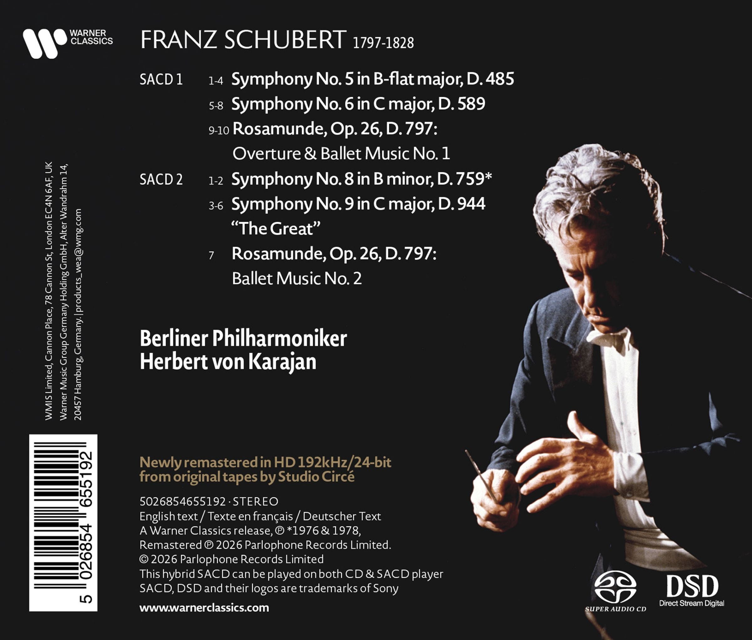 Schubert: Symphonies Nos. 5-6, 8-9/Rosamunde Overture & Ballet...