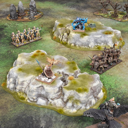 Terrain Crate Wargaming Hills | 2 Plastic Battlefield Hills | No Assembly Required | Compatible with Warhammer Age of Sigmar, 40K, Kings of War, Epic & More | 10-32mm Scale
