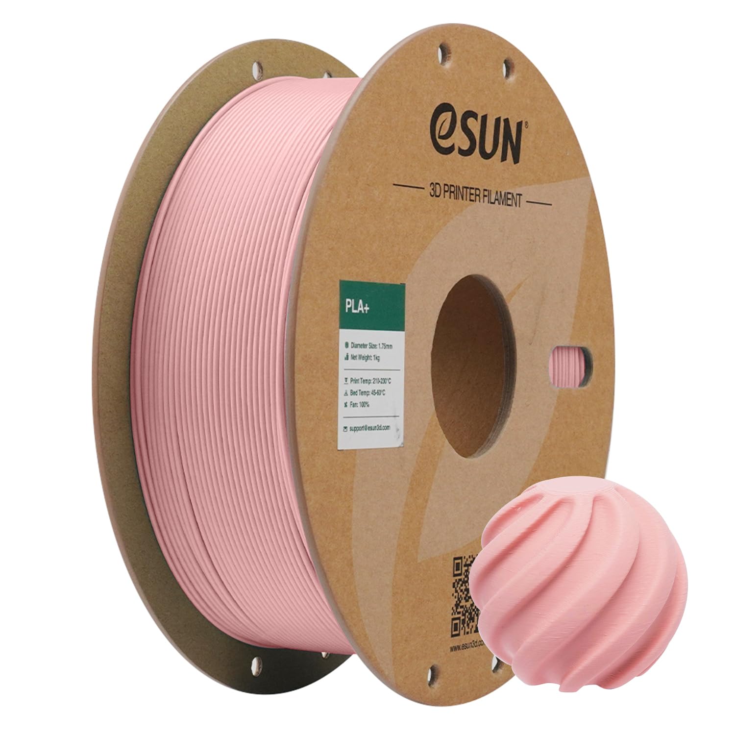 Pla+ 1.75Mm Peach Pink 1Kg/Roll With Paper Roll