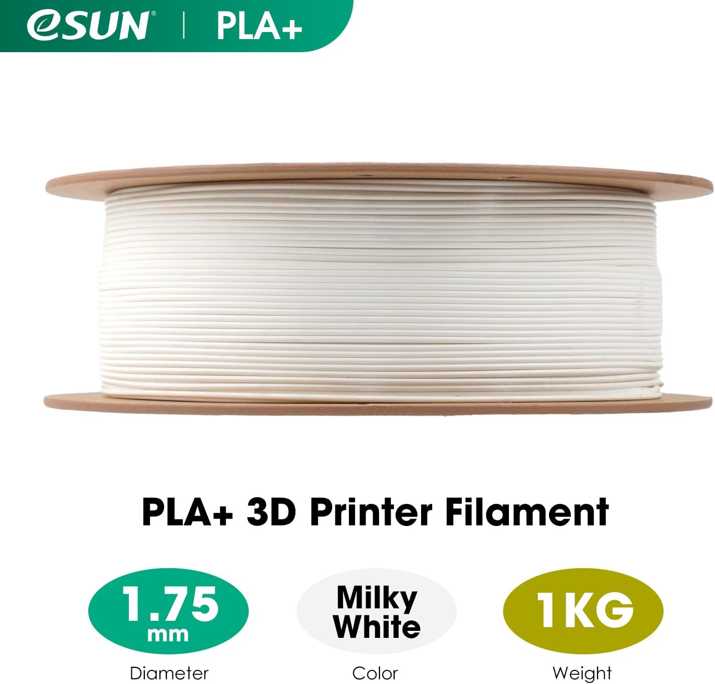 Pla+ 1.75Mm Milky White 1Kg/Roll With Paper Roll