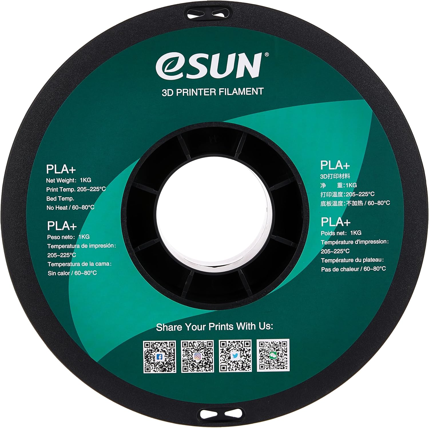 eSUN PLA+ 175mm Fire Red 1kg