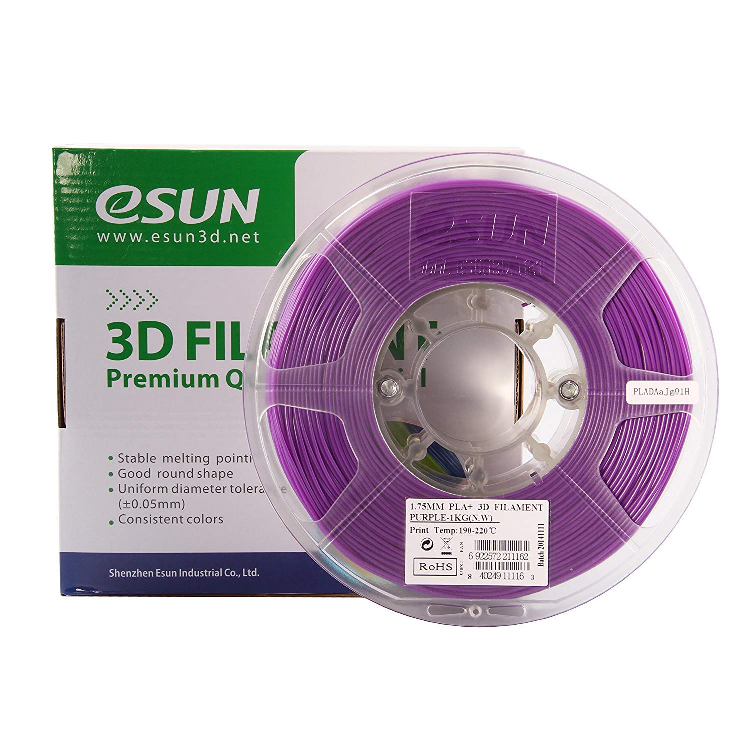 eSUN PLA+ 175mm Light Blue 1kg