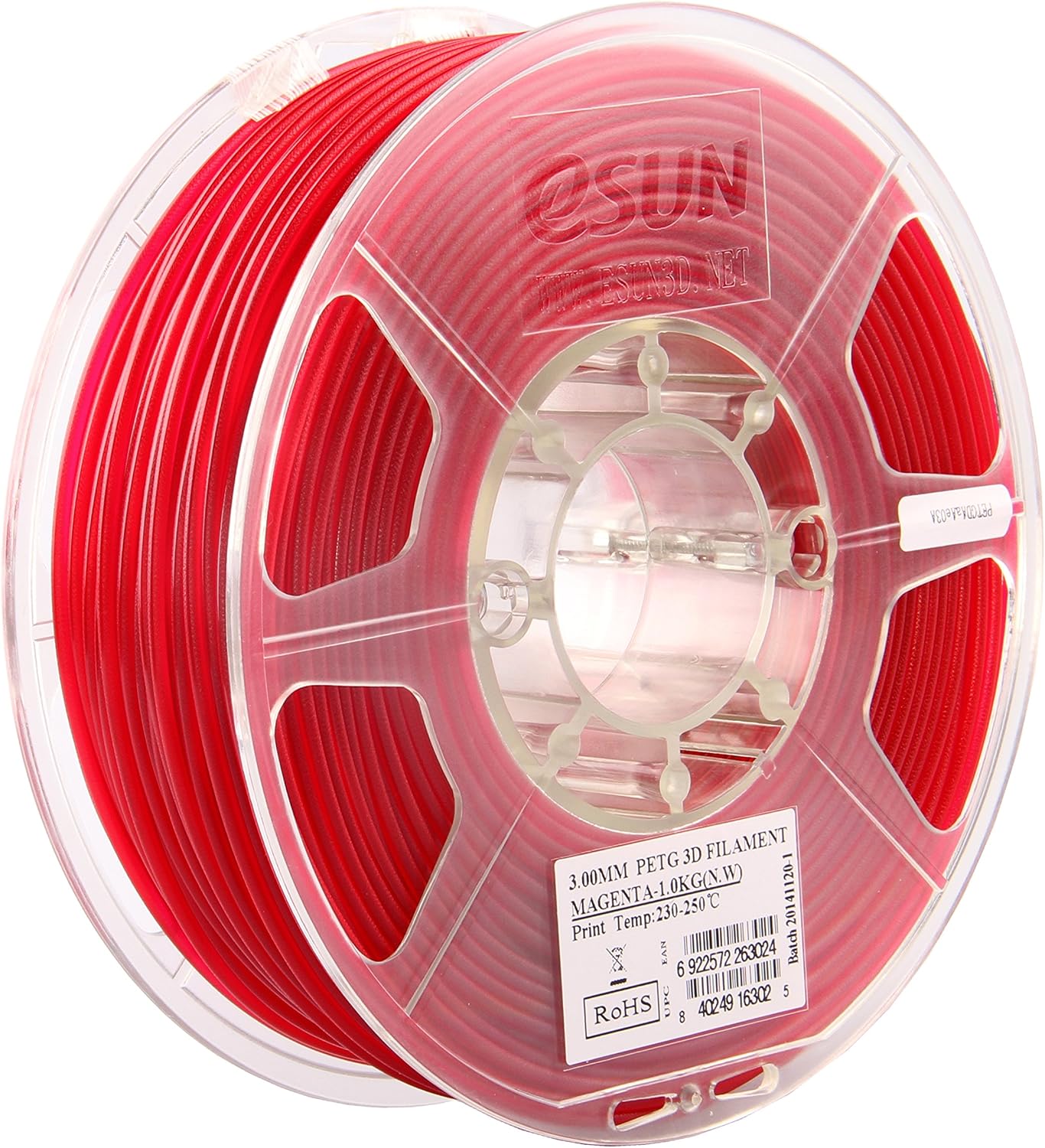 eSUN PETG 175mm Magenta Transparant 1kg