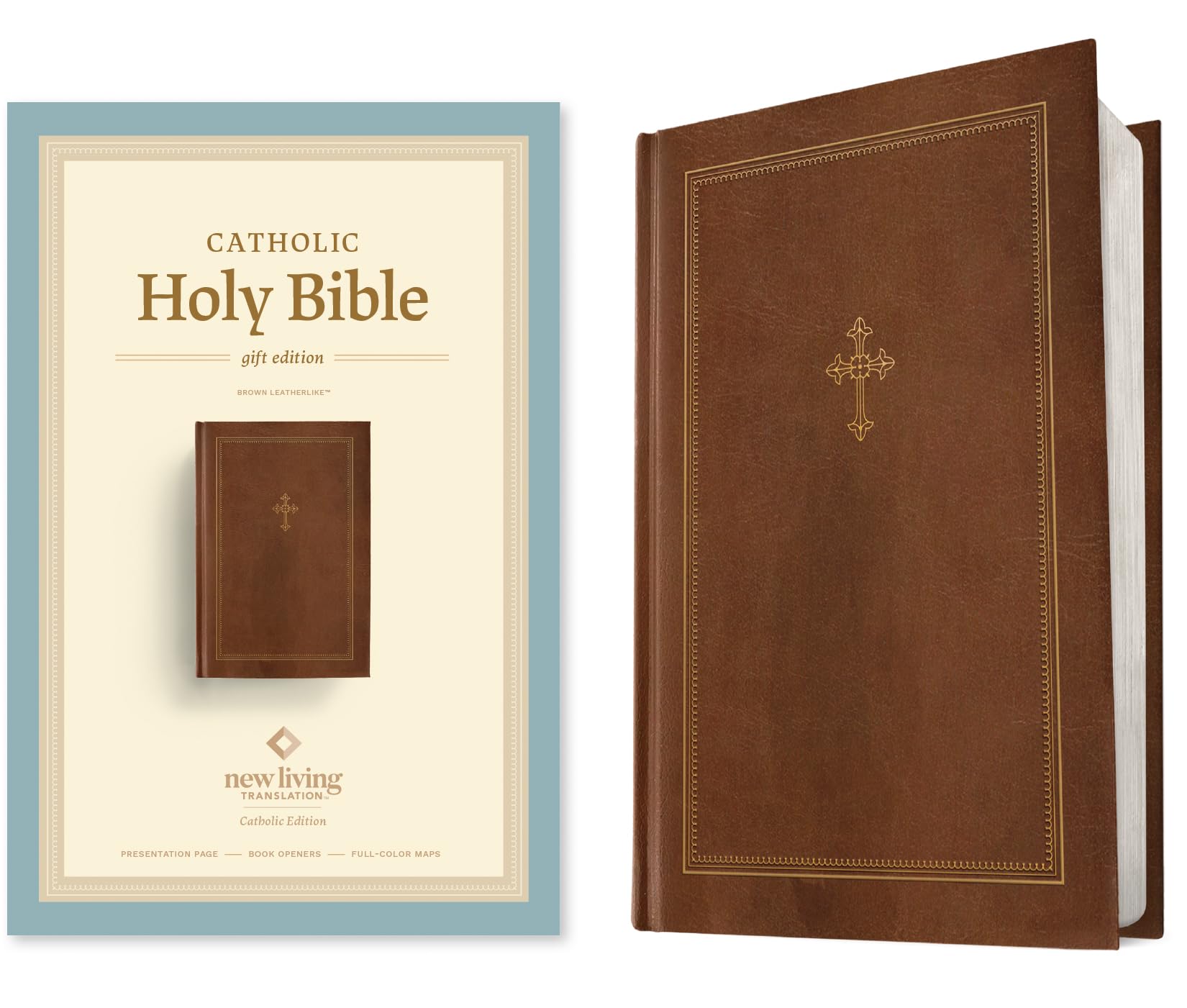 NLT Catholic Holy Bible, Gift Edition (Hardcover LeatherLike