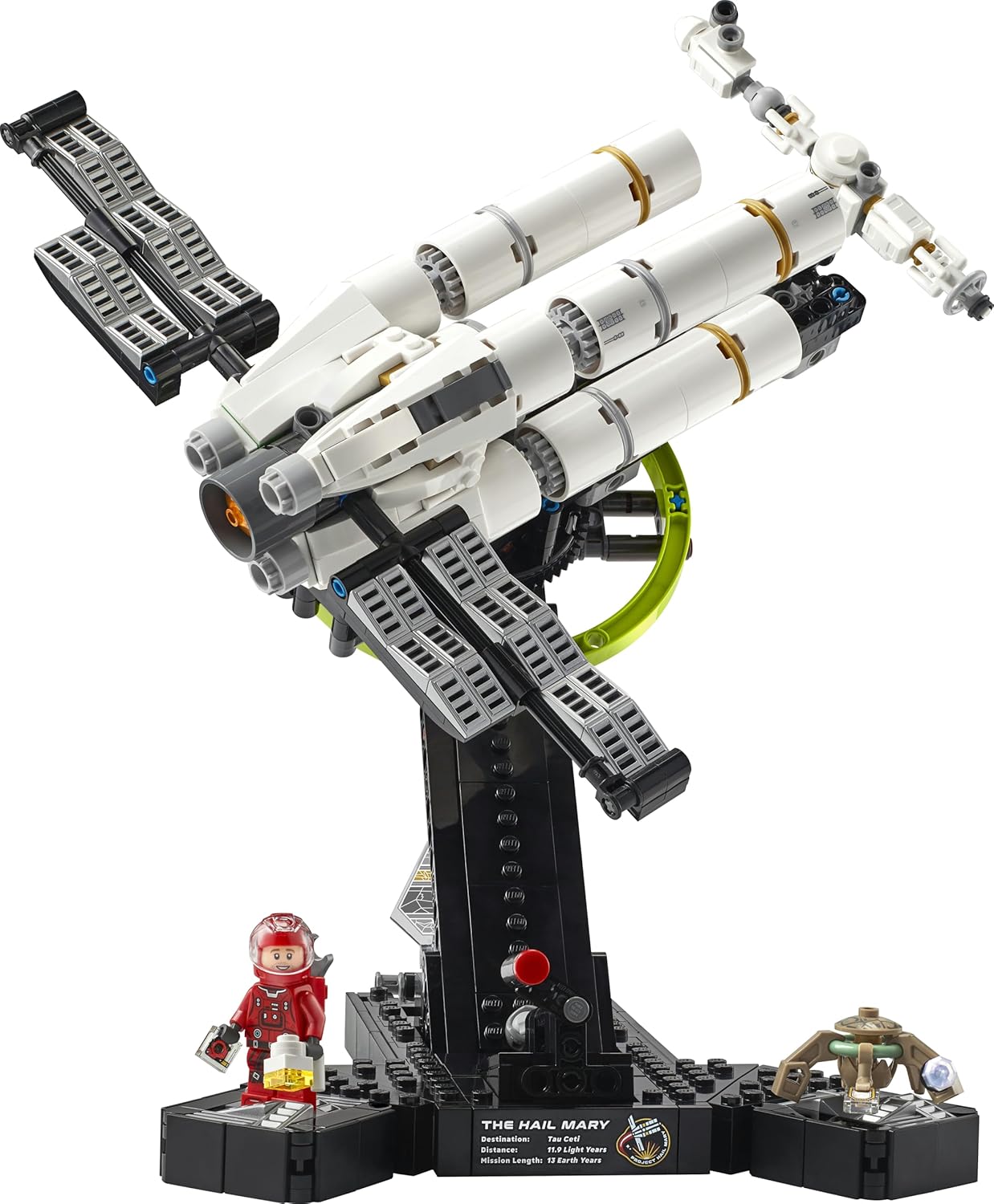 LEGO Icons Project Hail Mary Ruimteschip – Ruimte Bouwpakket voor Volwassenen – Ruimtevoertuig Model met Ryland Grace en Rocky Minifiguren – Woondecoratie – Cadeau voor Mannen, Vrouwen en Fans – 11389