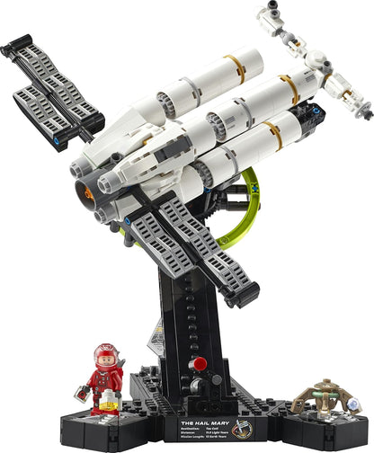 LEGO Icons Project Hail Mary Ruimteschip – Ruimte Bouwpakket voor Volwassenen – Ruimtevoertuig Model met Ryland Grace en Rocky Minifiguren – Woondecoratie – Cadeau voor Mannen, Vrouwen en Fans – 11389