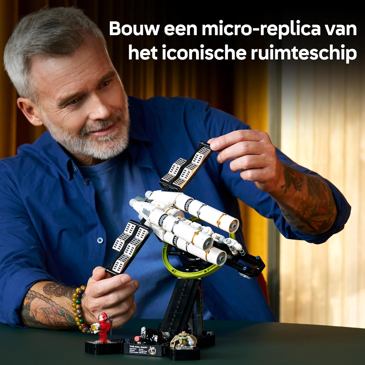 LEGO Icons Project Hail Mary Ruimteschip – Ruimte Bouwpakket voor Volwassenen – Ruimtevoertuig Model met Ryland Grace en Rocky Minifiguren – Woondecoratie – Cadeau voor Mannen, Vrouwen en Fans – 11389