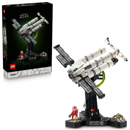 LEGO Icons Project Hail Mary Ruimteschip – Ruimte Bouwpakket voor Volwassenen – Ruimtevoertuig Model met Ryland Grace en Rocky Minifiguren – Woondecoratie – Cadeau voor Mannen, Vrouwen en Fans – 11389