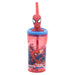 Stor herbruikbare beker met rietje en deksel met 3D-figuurtje, 360 ml Spider-Man
