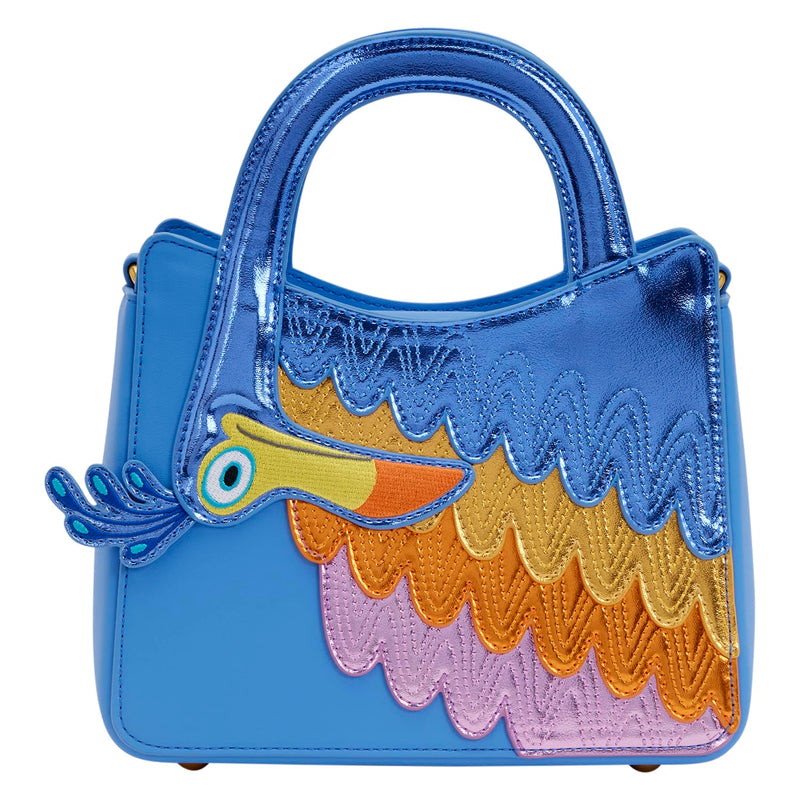 Loungefly Disney: Pixar - Up - Kevin - Borsa a tracolla colorata con ricamo facciale - ideale per bambini e adulti - borse da collezione