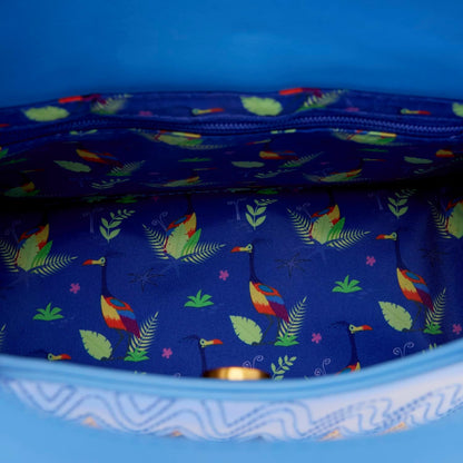 Loungefly Disney: Pixar - Up - Kevin - Borsa a tracolla colorata con ricamo facciale - ideale per bambini e adulti - borse da collezione