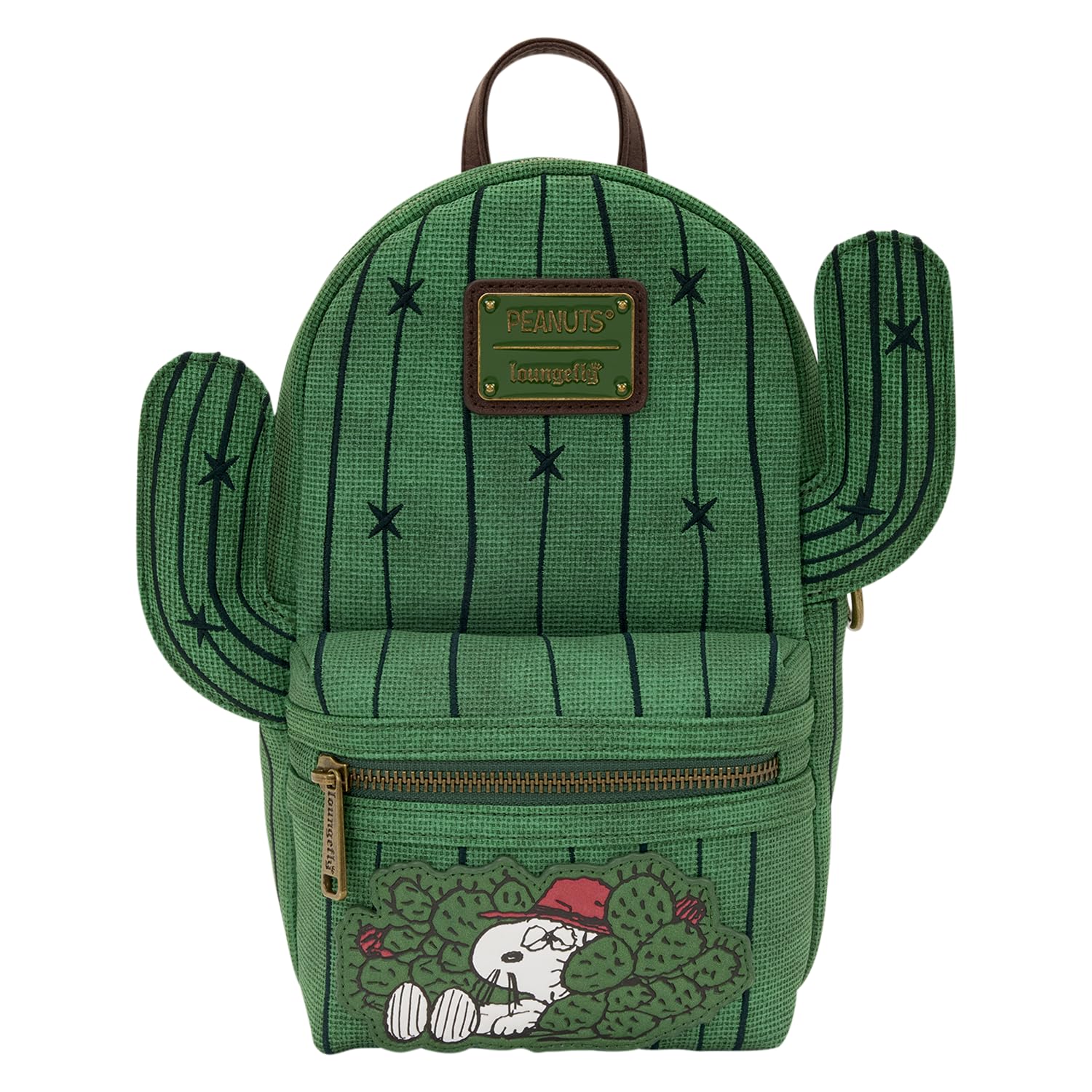 Loungefly Peanuts: Spike - Desert Cactus - Burlap Sling Crossbody Bag with Jacquard Strap - Collectible Bags