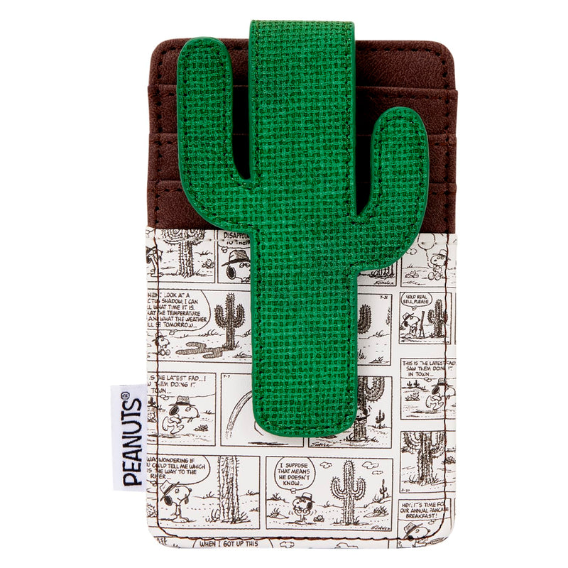 Loungefly Peanuts: Spike - Desert Card Hold with Cactus Clip - 3 Card Slots and 1 Clear ID Slot - Collectible Wallets