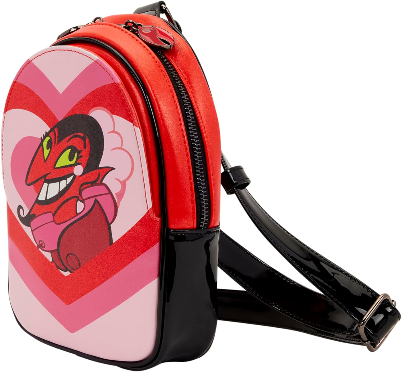 Loungefly Cartoon Network: Powerpuff Girls – His Infernal Majesty – Borsa a tracolla con ciondolo con cerniera – ideale per bambini e adulti – borse da collezione