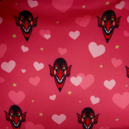 Loungefly Cartoon Network: Powerpuff Girls – His Infernal Majesty – Borsa a tracolla con ciondolo con cerniera – ideale per bambini e adulti – borse da collezione