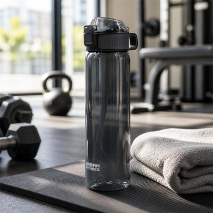 VitalFlip Water Bottle, 800ml BPA Free Tritan Sports Bottle with Flip Lid, Straw, Leakproof Carry Handle for Gym, Travel and Everyday Hydration