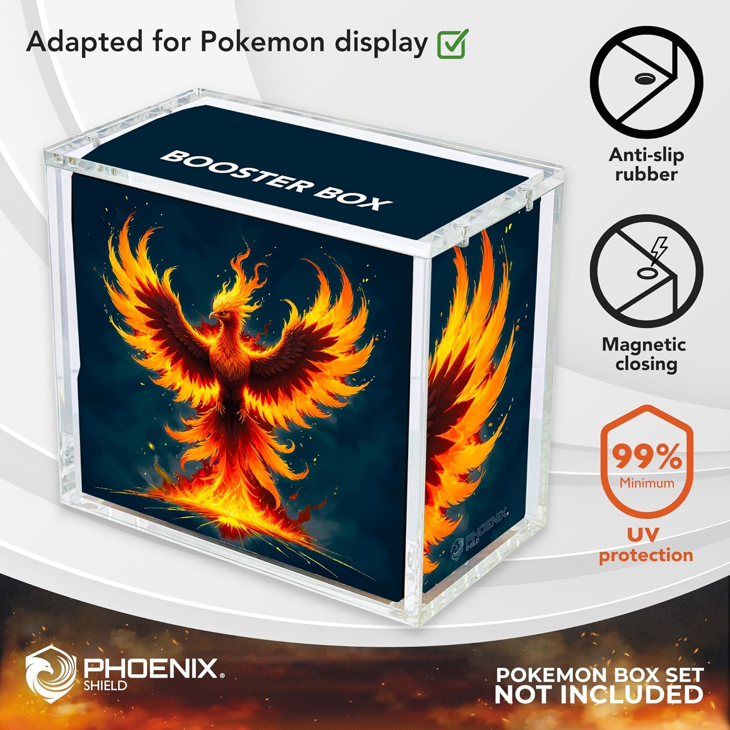 Phoenix - Acrylic Case for Pokemon Booster Box