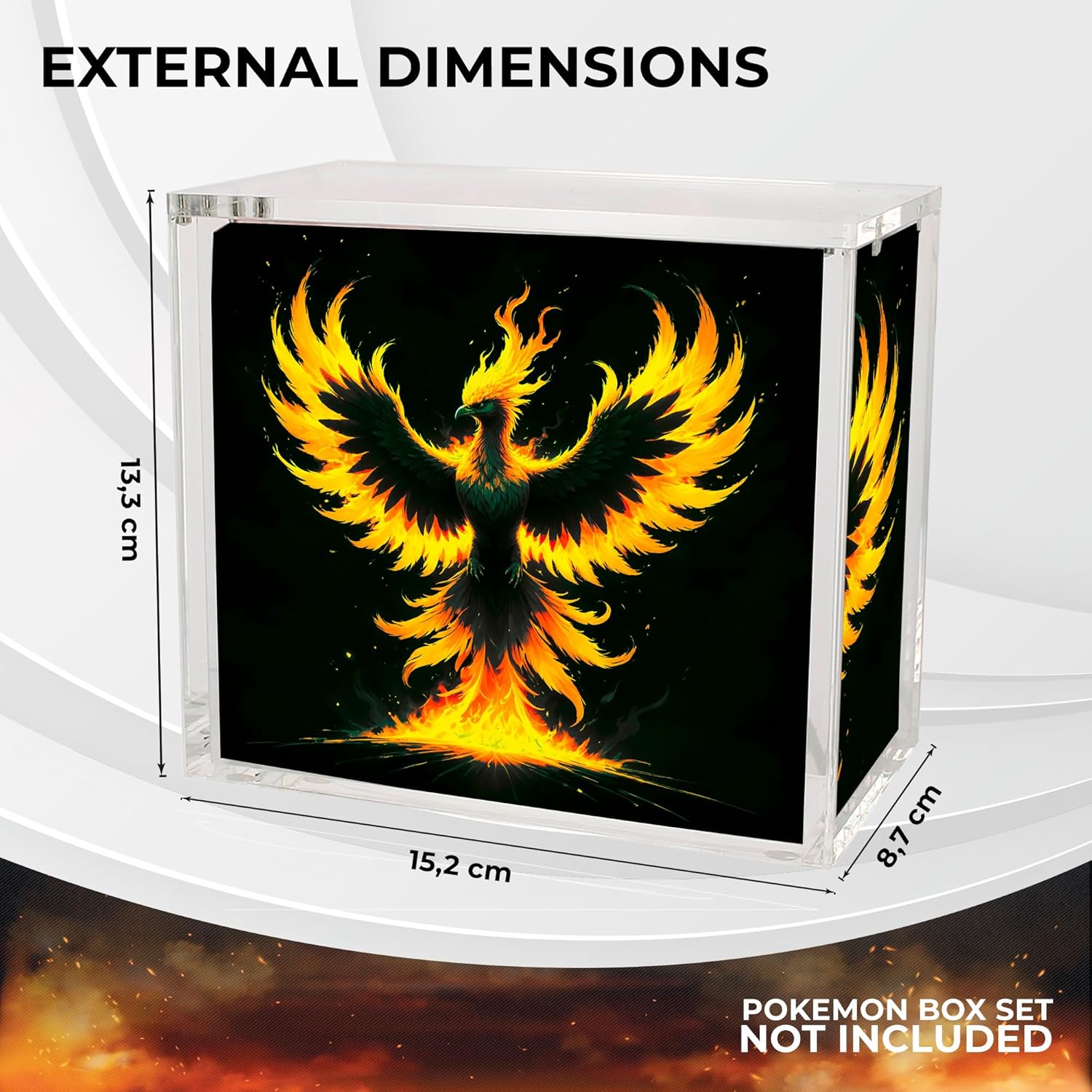 Phoenix - Acrylic Case for Pokemon Booster Box