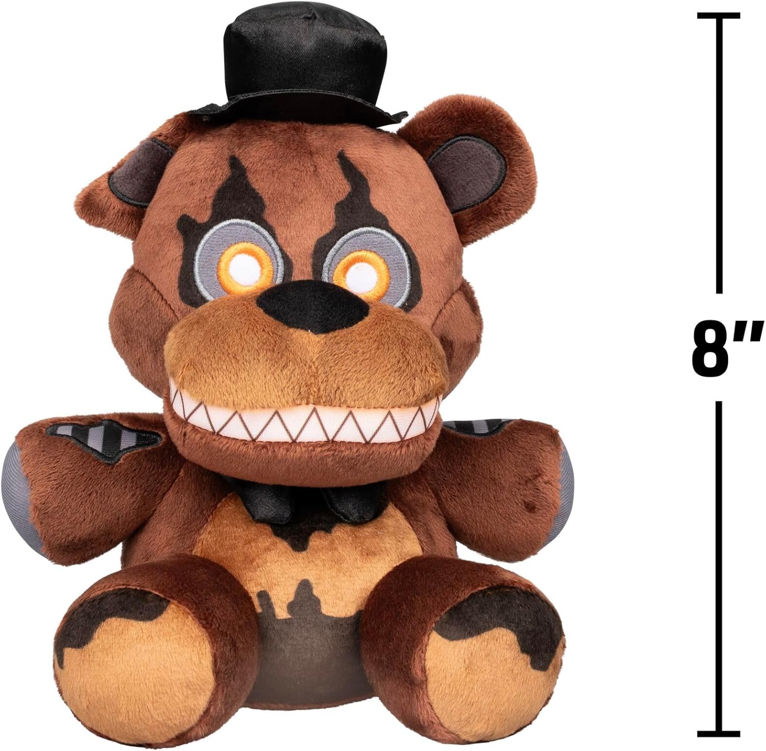 Jazwares Five Nights at Freddy’s Nightmare Freddy 8-Inch Plush | Soft Material and Glow-In-The-Dark Eyes