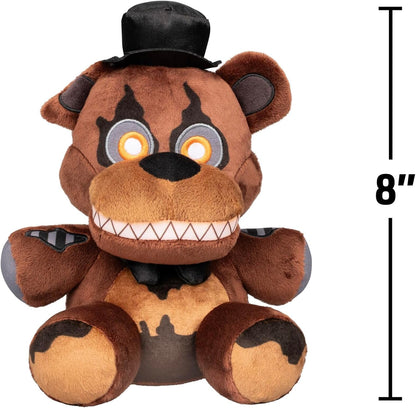 Jazwares Five Nights at Freddy’s Nightmare Freddy 8-Inch Plush | Soft Material and Glow-In-The-Dark Eyes