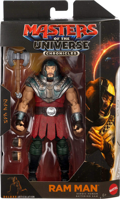 Masters of the Universe Chronicles 6.5-Inch Action Figure, 2026 Movie Accurate Ram Man, MOTU Hero with 30 Points Articulation & Axe, Jon Xue Zhang, JKJ29