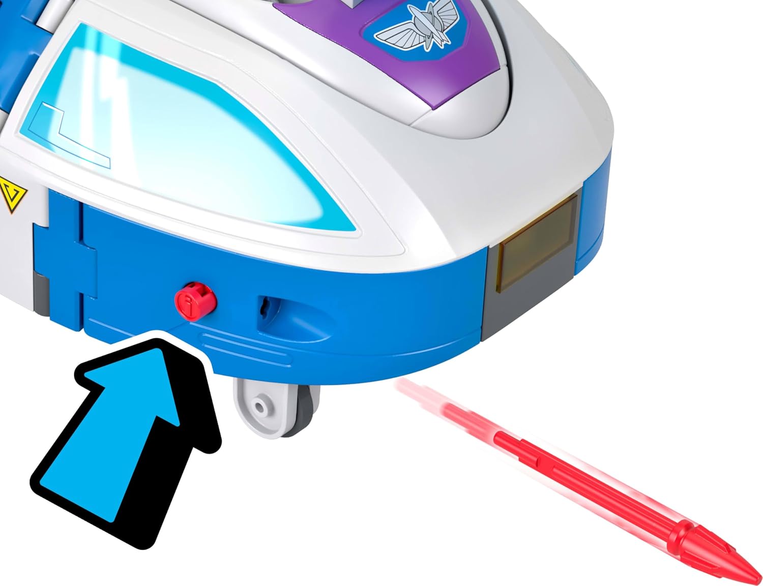 Fisher-Price Imaginext Transforming Buzz Lightyear Ship Toy Vehicle with lights, sounds,3-inch Action Figures, Launcher and Projectiles, JKW48
