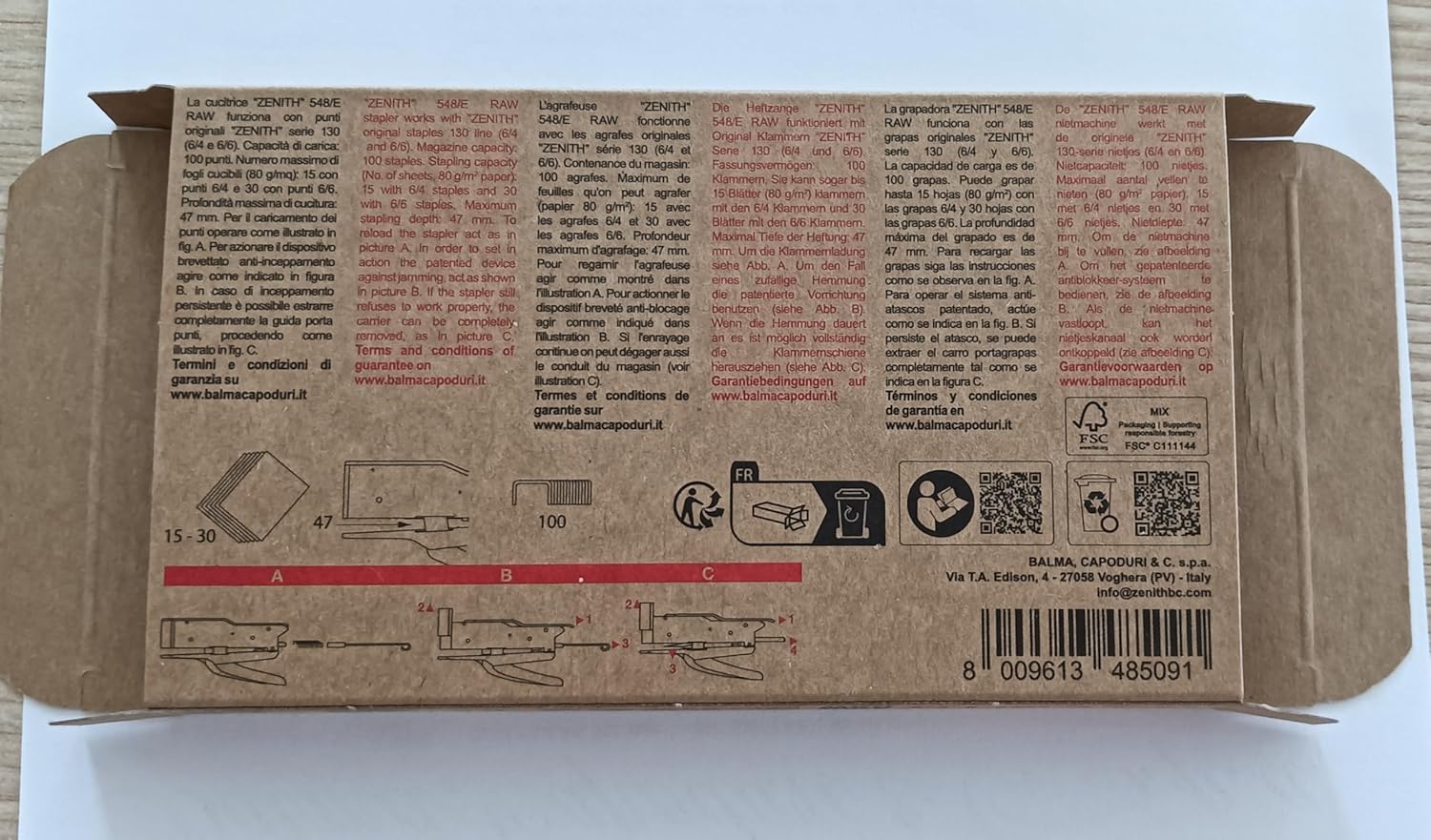 Cucitrice A Pinza 548/E Raw
