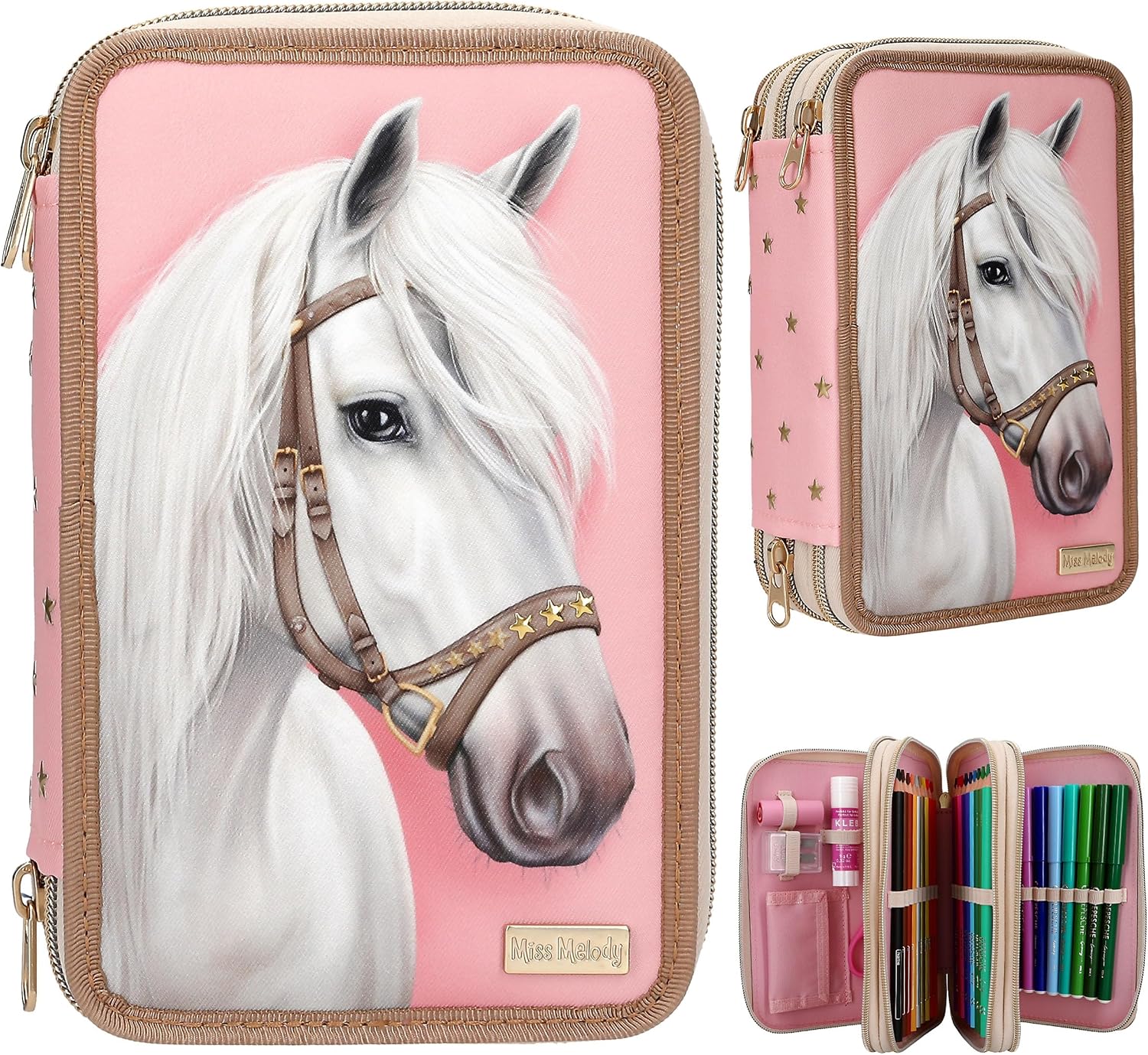 Miss Melody - Triple Pencil Case Classic - RosT