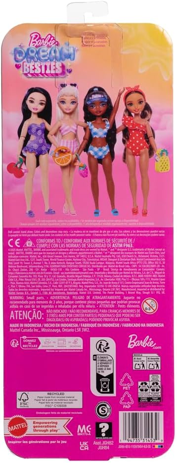 Barbie Dream Besties Brooklyn Beach Doll for Ages 4 and Up