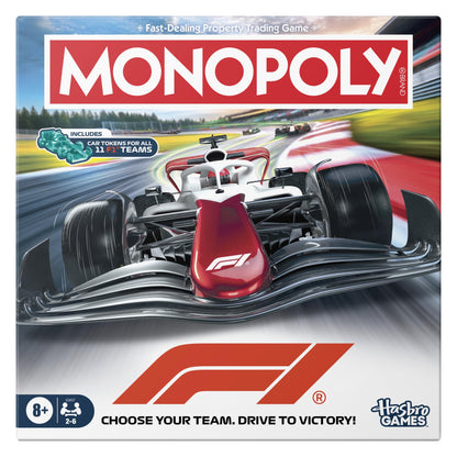 Monopoly F1 Edition Board Game | Officially Licensed FORMULA 1 Game | Family Games for Kids, Teens and Adults | 2-6 players | 45 Mins. | Ages 8+ - English Version