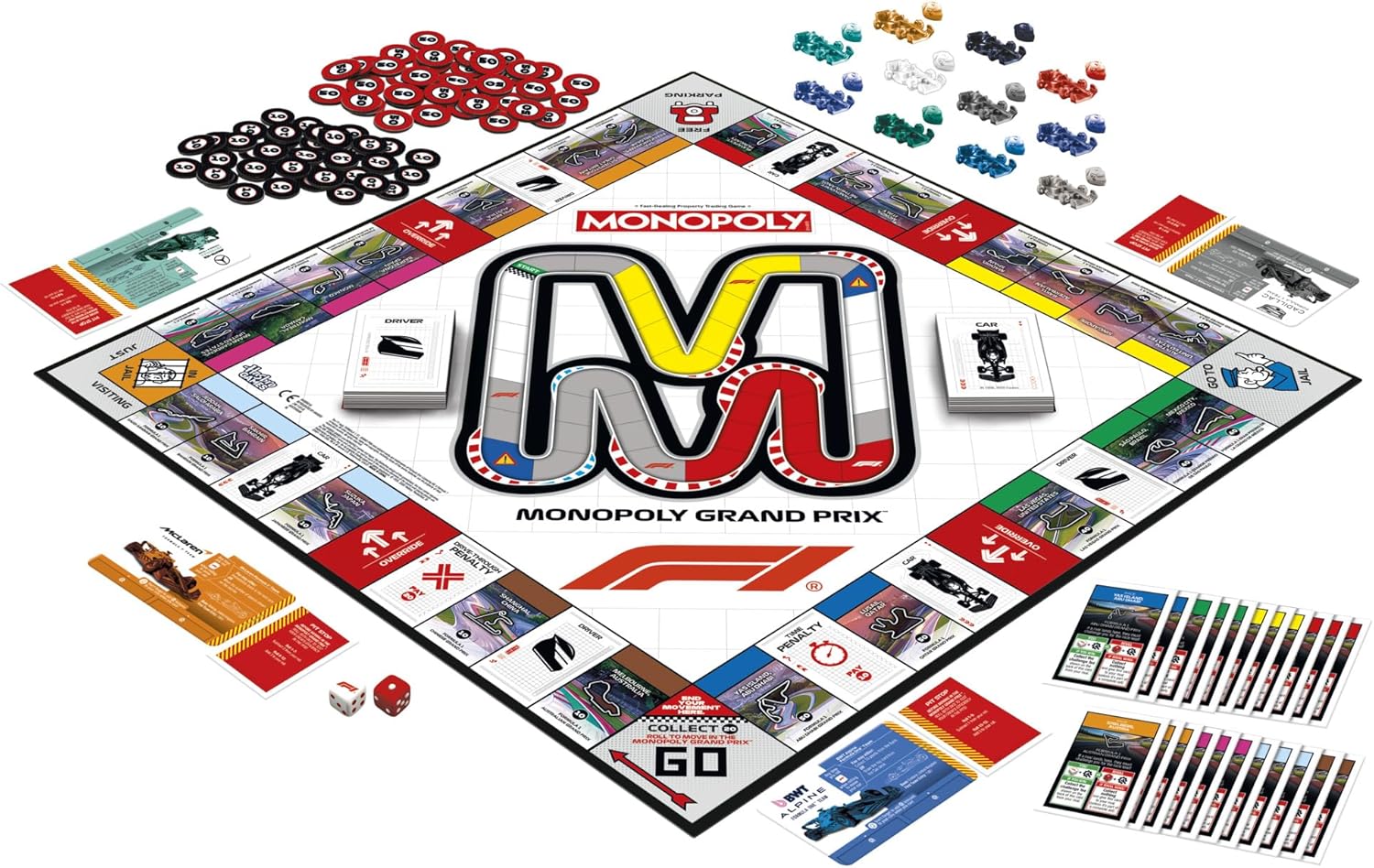 Monopoly F1 Edition Board Game | Officially Licensed FORMULA 1 Game | Family Games for Kids, Teens and Adults | 2-6 players | 45 Mins. | Ages 8+ - English Version