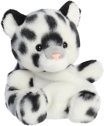 AURORA- 34078- Palm Pals Kaia Snow Leopard- 13cm- Soft Toy- White - Fun Collectable Plush for Kids and Adult Collectors - Perfect for Birthdays, Gifts or any occasion