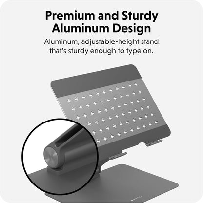 Hyperspace Ergonomic Adjustable Laptop Stand - Slate Grey