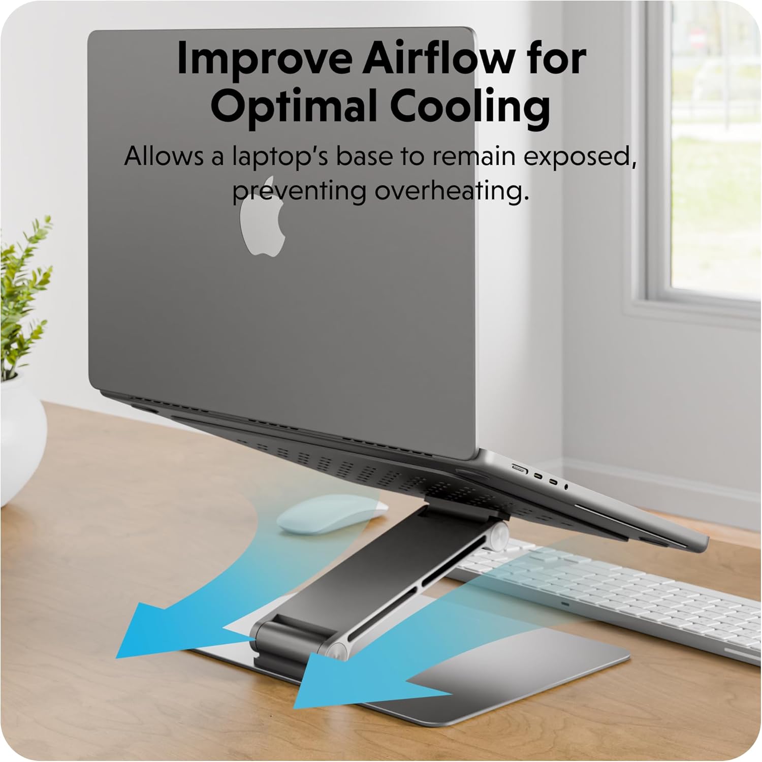 Hyperspace Ergonomic Adjustable Laptop Stand - Slate Grey