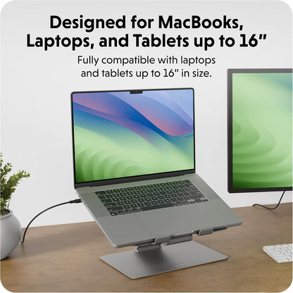 Hyperspace Ergonomic Adjustable Laptop Stand - Slate Grey