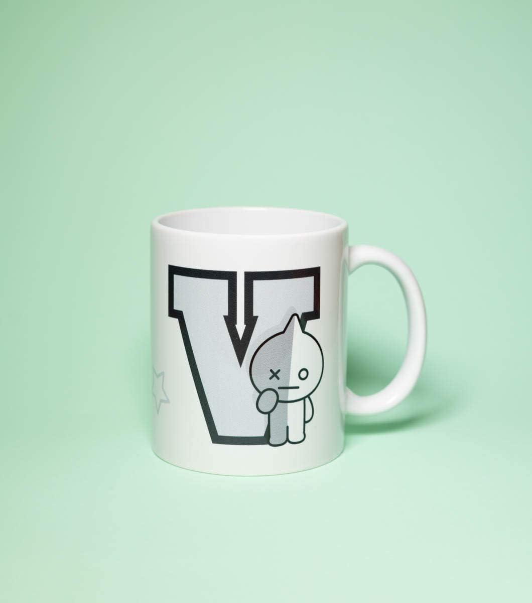 Erik Tasse BT21 Van - Erik Tasse BT21 RJ - Kaffeebecher Tasse für Kaffee oder Tee - BT21 Merchandising - Größe : 9,5 cm x 8 cm - Fassungsvermögen : 350 ml - Offizielle Lizenz -BT21 Fanartikel