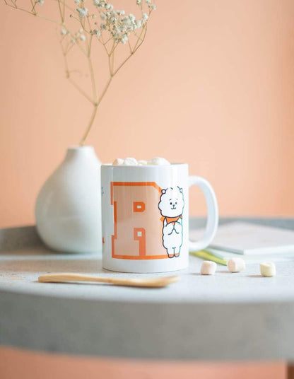 Erik Tasse BT21 RJ - Kaffeebecher Tasse Kaffee und Tee Offizielles BT21 Merchandising - Größe : 9,5 cm x 8 cm - Fassungsvermögen : 350 ml - Offizielle Lizenz - BT21 Fanartikel