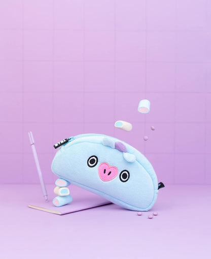 Grupo Erik Plüsch Mäppchen BT21 New Mang 1 Fach - Stift Etui Schule BTS Fanartikel - Federmäppchen Mädchen Schlampermäppchen Offizieller BT21 Merch