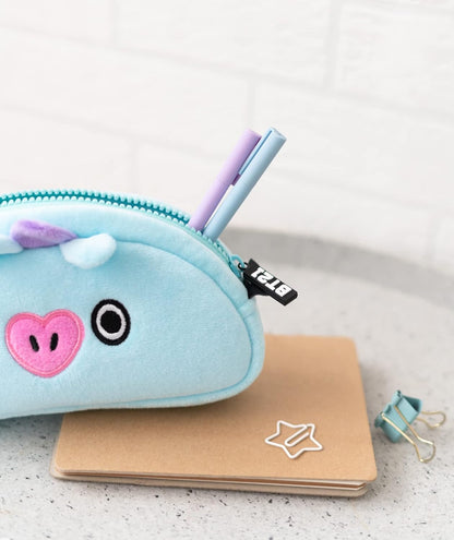 Grupo Erik Plüsch Mäppchen BT21 New Mang 1 Fach - Stift Etui Schule BTS Fanartikel - Federmäppchen Mädchen Schlampermäppchen Offizieller BT21 Merch
