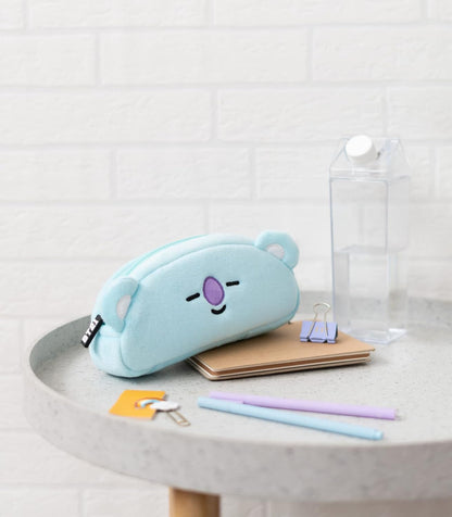 Grupo Erik Plüsch Mäppchen BT21 New Mang 1 Fach - Stift Etui Schule BTS Fanartikel - Federmäppchen Mädchen Schlampermäppchen Offizieller BT21 Merch