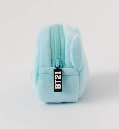 Grupo Erik Plüsch Mäppchen BT21 New Mang 1 Fach - Stift Etui Schule BTS Fanartikel - Federmäppchen Mädchen Schlampermäppchen Offizieller BT21 Merch