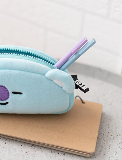 Grupo Erik Plüsch Mäppchen BT21 New Mang 1 Fach - Stift Etui Schule BTS Fanartikel - Federmäppchen Mädchen Schlampermäppchen Offizieller BT21 Merch
