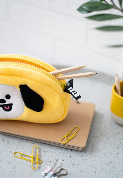 Grupo Erik Plüsch Mäppchen BT21 New Mang 1 Fach - Stift Etui Schule BTS Fanartikel - Federmäppchen Mädchen Schlampermäppchen Offizieller BT21 Merch