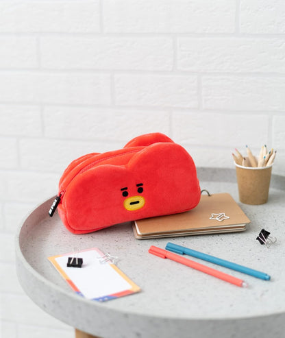 Grupo Erik Plüsch Mäppchen BT21 New Mang 1 Fach - Stift Etui Schule BTS Fanartikel - Federmäppchen Mädchen Schlampermäppchen Offizieller BT21 Merch